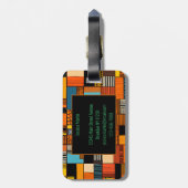 Personalisierter Name der afrikanischen Druckmarke Gepäckanhänger (Rückseite vertikal)