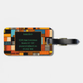 Personalisierter Name der afrikanischen Druckmarke Gepäckanhänger (Rückseite horizontal)