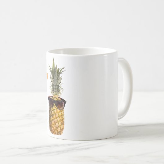 Personalisierter Name der Ananas Kaffeetasse (VorderseiteRechts)