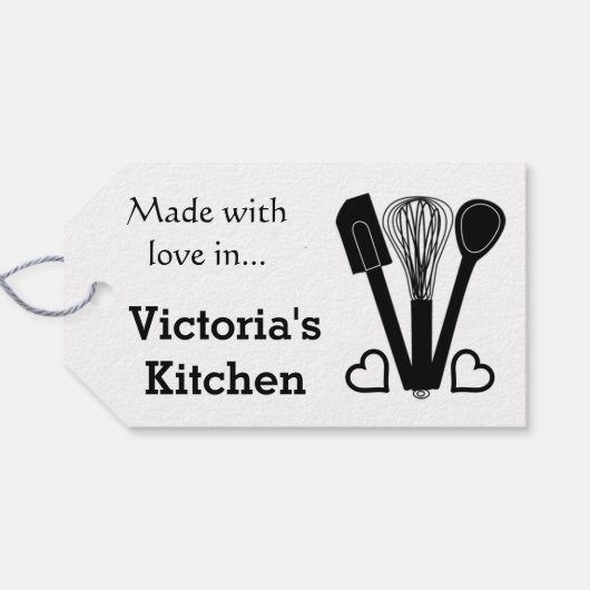 Personalisierter Name der Backtools Geschenkanhänger (Rückseite Horizontal)