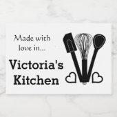 Personalisierter Name der Backtools Lebensmitteletikett (Einzelnes Label)