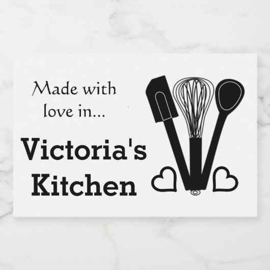 Personalisierter Name der Backtools Lebensmitteletikett (Einzelnes Label)