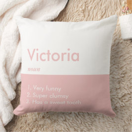 Personalisierter Name der bearbeitbaren Inschrifte Kissen