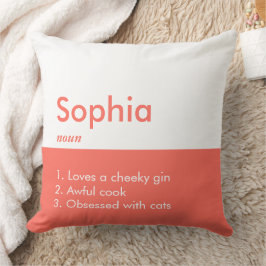 Personalisierter Name der bearbeitbaren Inschrifte Kissen