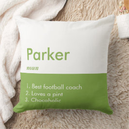 Personalisierter Name der bearbeitbaren Inschrifte Kissen