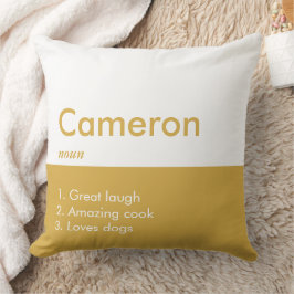 Personalisierter Name der bearbeitbaren Inschrifte Kissen