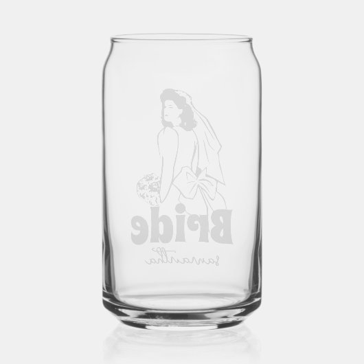 Personalisierter Name der benutzerdefinierten Brüc Dosenglas (Rückseite)