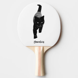 Personalisierter Name der Black Cat Tischtennis Schläger