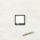 Personalisierter Name der Blase - FARBE BEARBEITEN Post-it Klebezettel (Auf Schreibtisch)