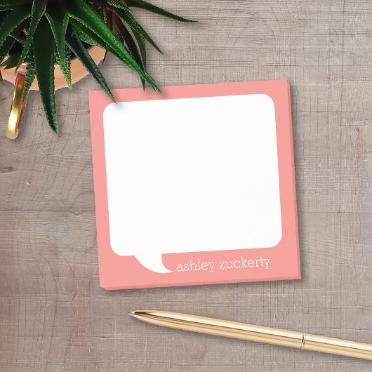 Personalisierter Name der Blase - FARBE BEARBEITEN Post-it Klebezettel