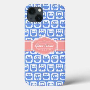 Personalisierter Name der Blauen Eule Case-Mate iPhone Hülle