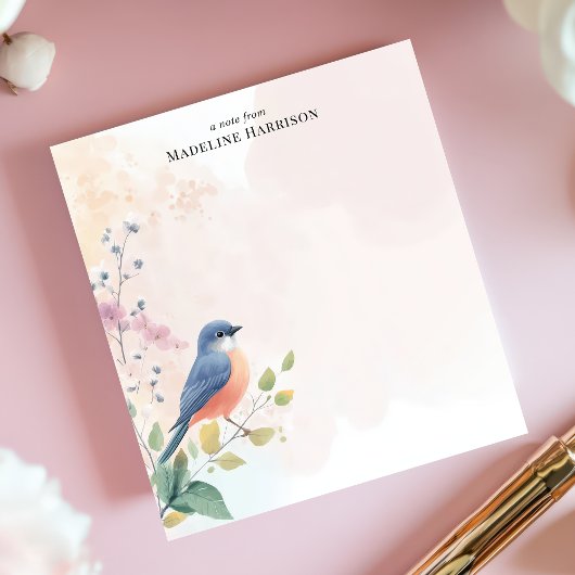 Personalisierter Name der Bluebird-Zweigstelle Notizblock