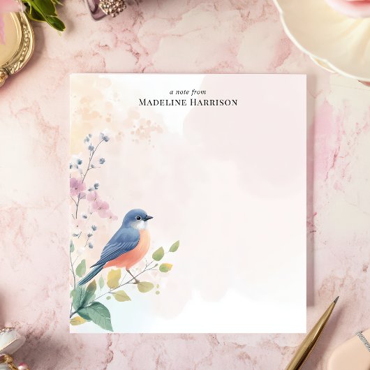 Personalisierter Name der Bluebird-Zweigstelle Notizblock