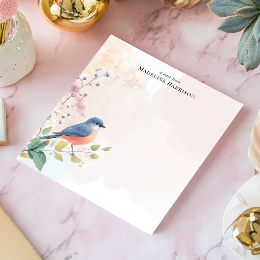 Personalisierter Name der Bluebird-Zweigstelle Notizblock