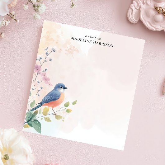 Personalisierter Name der Bluebird-Zweigstelle Notizblock