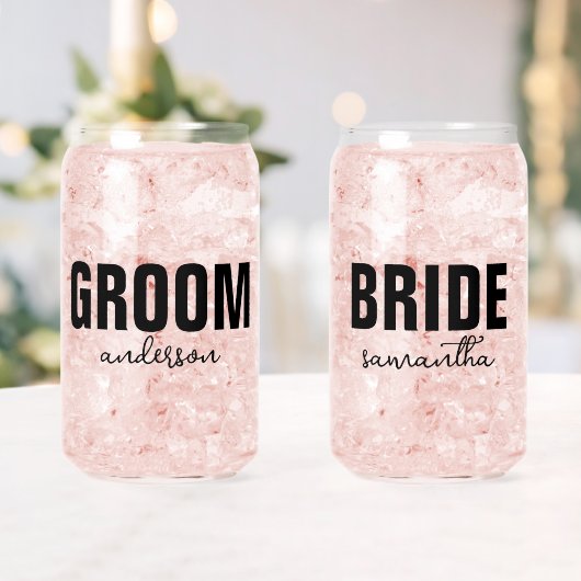 Personalisierter Name der Braut Dosenglas (Insitu (Hochzeit))