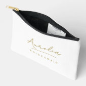 Personalisierter Name der Bridesmaid Monogram Zubehörtasche (Offen)