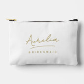 Personalisierter Name der Bridesmaid Monogram Zubehörtasche (Vorderseite)