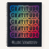 Personalisierter Name der Dankbarkeit Notizblock (Vorderseite)