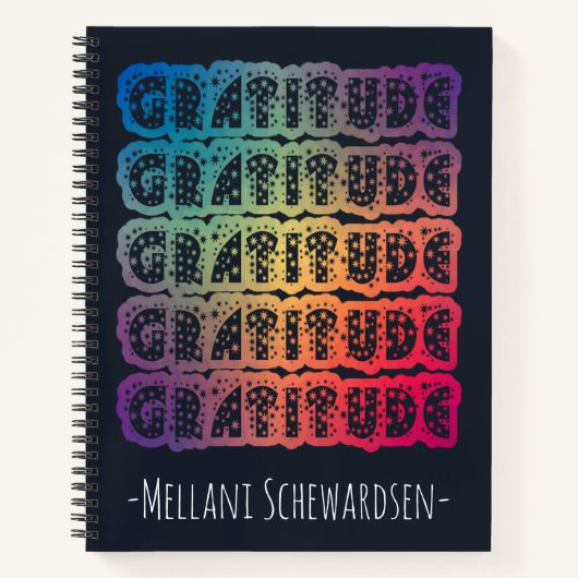 Personalisierter Name der Dankbarkeit Notizblock (Vorderseite)