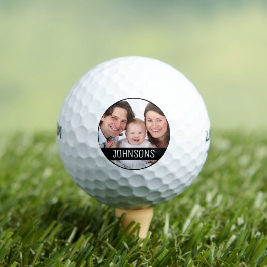Personalisierter Name der Familie mit 1 Fotos Golfball (Insitu T-Shirt)