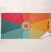 Personalisierter Name der Farbpalette für Sunset Strandtuch (Vorderseite)