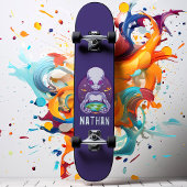 Personalisierter Name der flachen Alien Skateboard