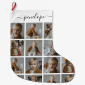 Personalisierter Name der Fotokollektion Großer Weihnachtsstrumpf (Vorderseite)