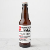 Personalisierter Name der Funny Beer-Verschreibung Bierflaschenetikett (Vorderseite)