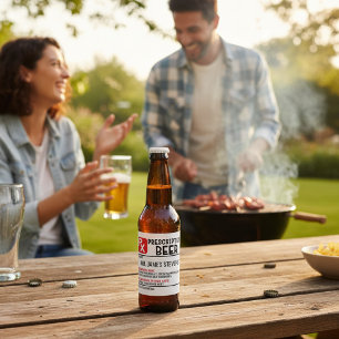 Personalisierter Name der Funny Beer-Verschreibung Bierflaschenetikett