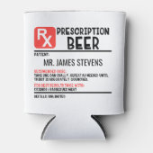 Personalisierter Name der Funny Beer-Verschreibung Dosenkühler (Vorderseite)