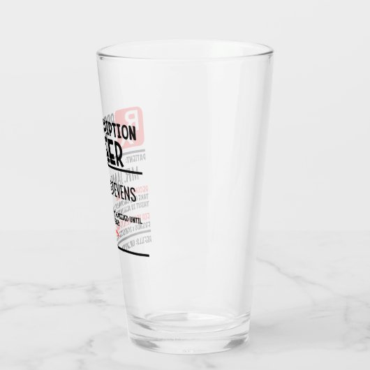 Personalisierter Name der Funny Beer-Verschreibung Glas (Links)