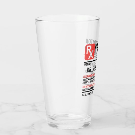 Personalisierter Name der Funny Beer-Verschreibung Glas (Rechts)