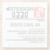 Personalisierter Name der Funny Beer-Verschreibung Glasuntersetzer (Rückseite)