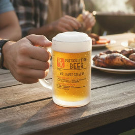 Personalisierter Name der Funny Beer-Verschreibung Mattglas Bierglas