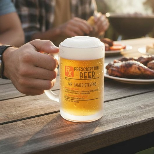 Personalisierter Name der Funny Beer-Verschreibung Mattglas Bierglas