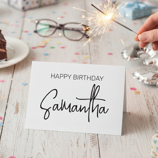 Personalisierter Name der Geburtstagsmonogramm Karte