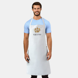 Personalisierter Name der goldenen Krone Schürze