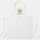 Personalisierter Name der goldenen Krone Schürze (Vorderseite)
