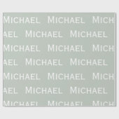 Personalisierter Name der grünen Seite Geschenkpapier (Flach)