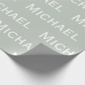 Personalisierter Name der grünen Seite Geschenkpapier (Ecke)