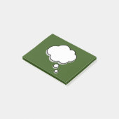 Personalisierter Name der grünen und weißen Blase Post-it Klebezettel (angewinkelt)