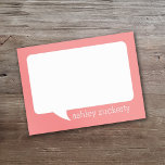 Personalisierter Name der Koralle und des Weißes T Post-it Klebezettel<br><div class="desc">A delightful cartoon design for you to send message. If you need to adjust the artwork,  click on the customize it button and make changes.</div>