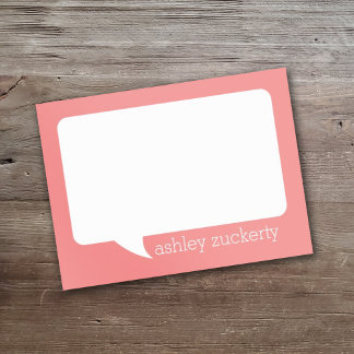 Personalisierter Name der Koralle und des Weißes T Post-it Klebezettel