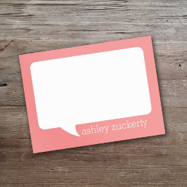 Personalisierter Name der Koralle und des Weißes T Post-it Klebezettel