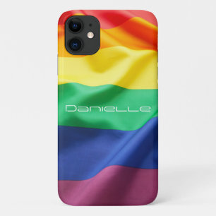 Personalisierter Name der LGBT Pride Rainbow Flag Case-Mate iPhone Hülle