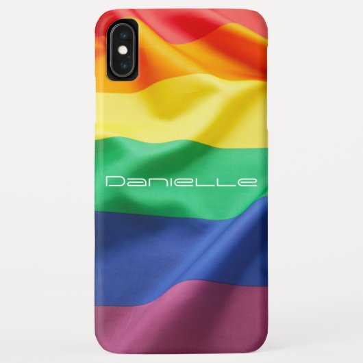 Personalisierter Name der LGBT Pride Rainbow Flag Case-Mate iPhone Hülle (Rückseite)