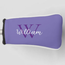 Personalisierter Name der lila Monogramm Golf Headcover