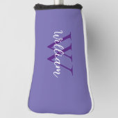Personalisierter Name der lila Monogramm Golf Headcover (Rotieren 90)