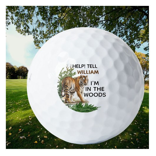 Personalisierter Name der lustigen Hilfe Golfball